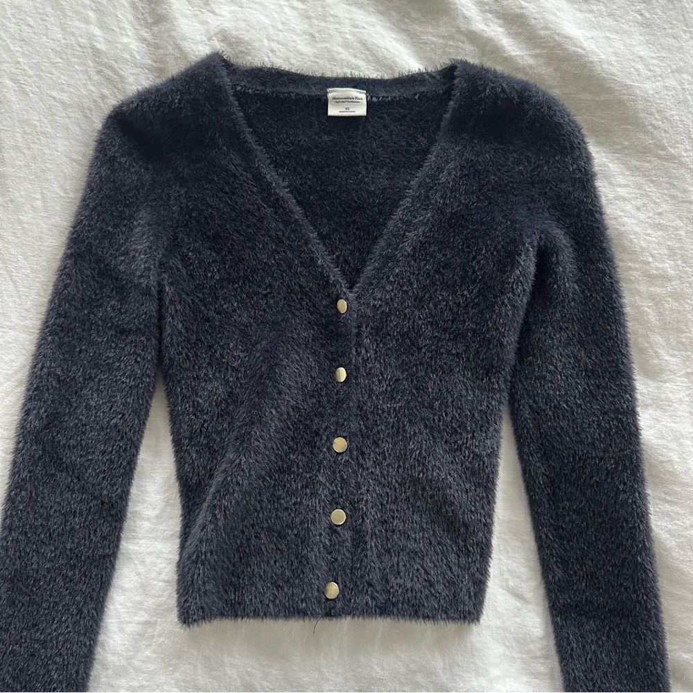 Abercrombie & Fitch Soft AF Collection Fuzzy Black Sweater - NWT